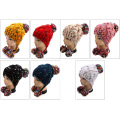 2016 Estilos mais Novos Ladies Chunky Hand Knit Hat Earflap Design